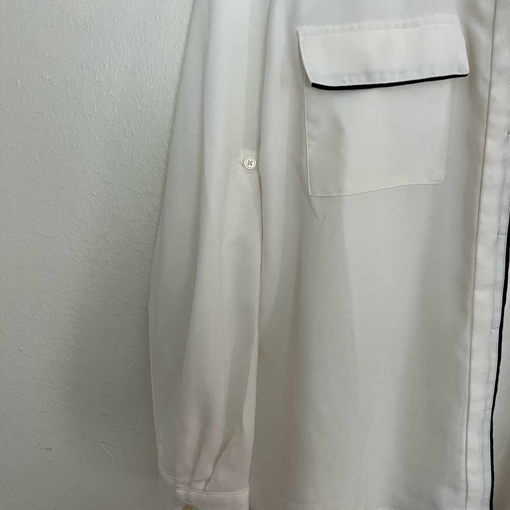 Loft Outlet Button Down White Blouse - image 8